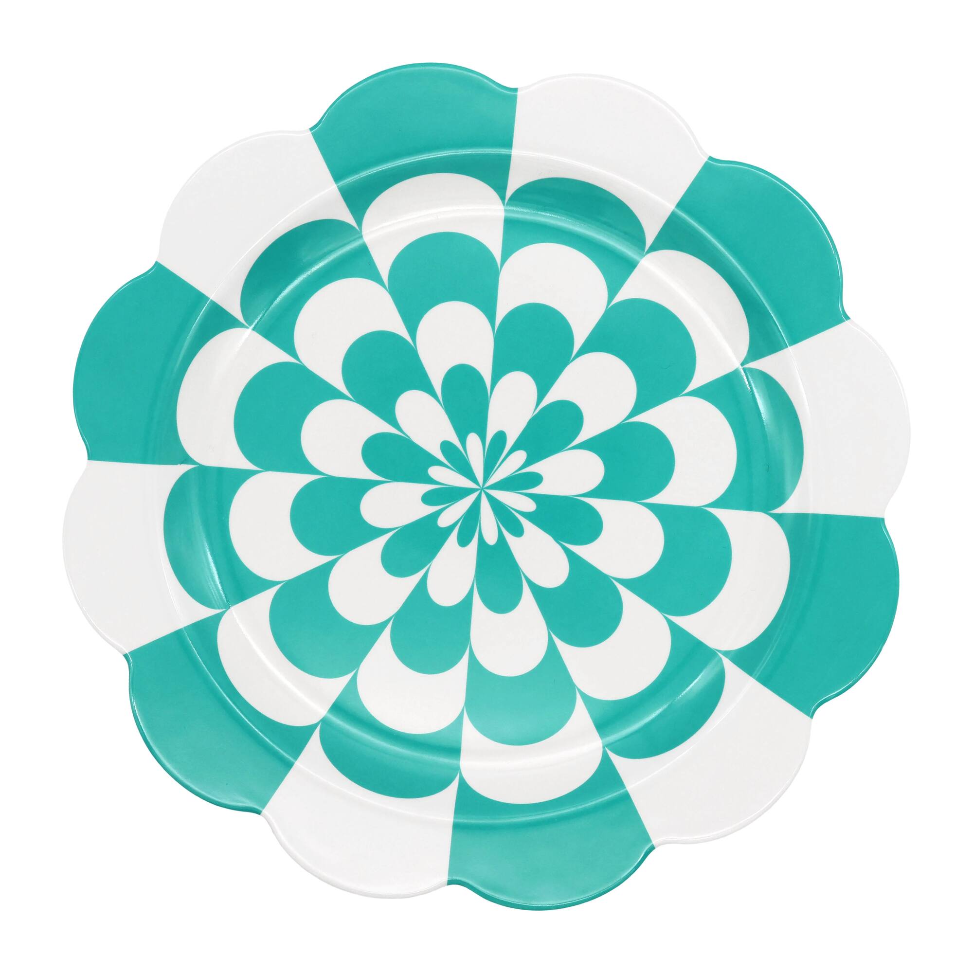 Jonathan Adler x Michaels 10" Teal Wave Melamine Plates, 4ct.